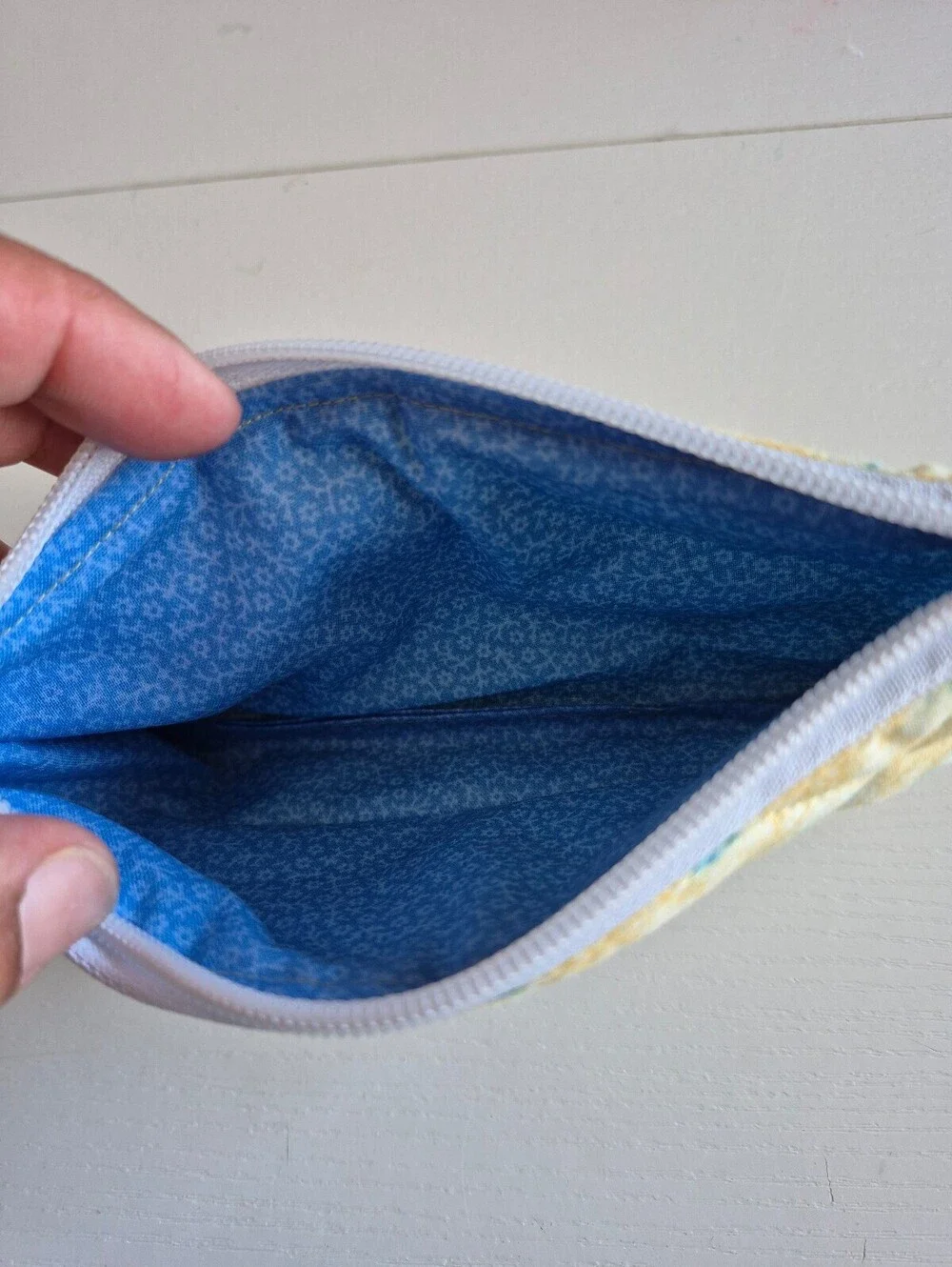Quilted bow pouch
